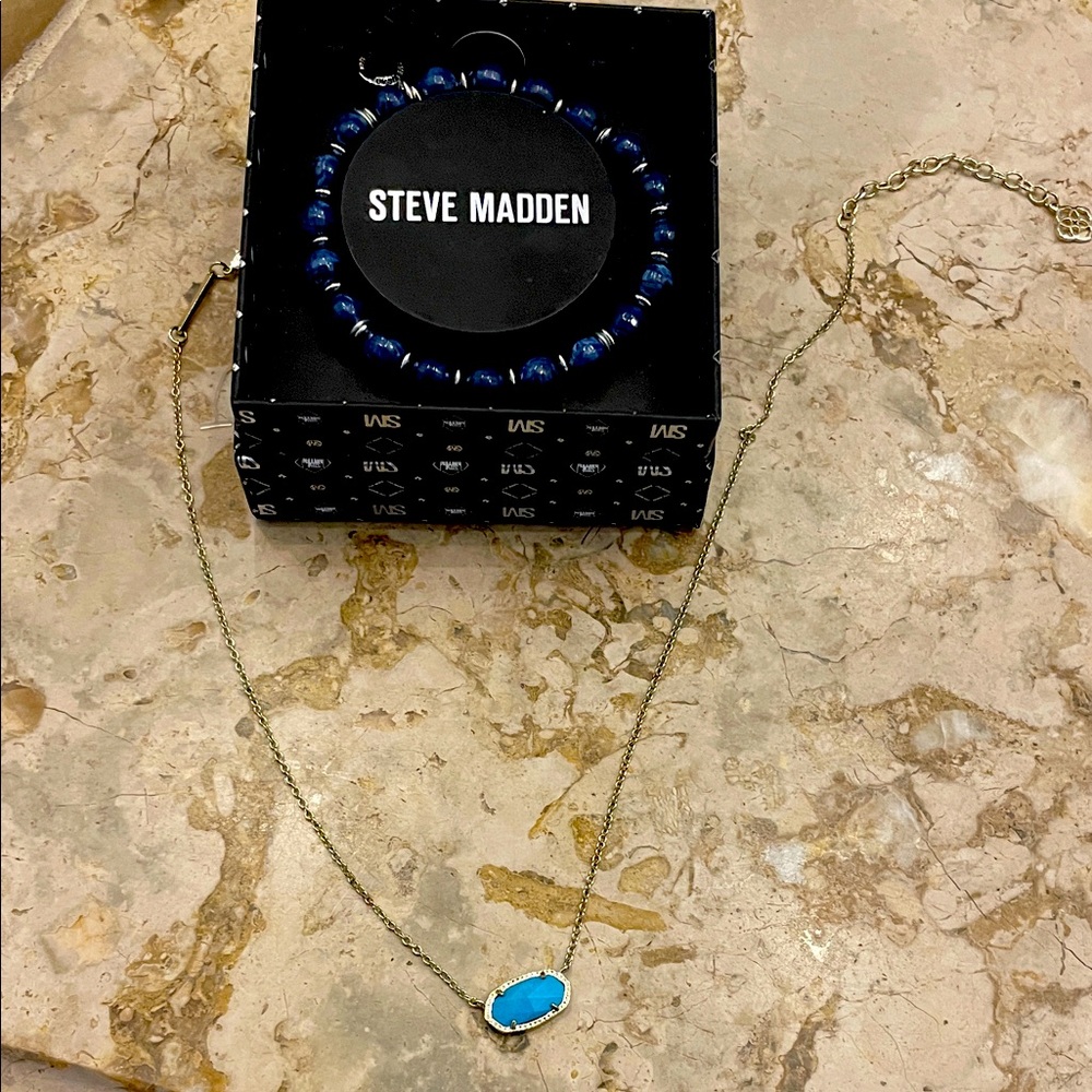 kendra scott neckace and steve madden bracelet